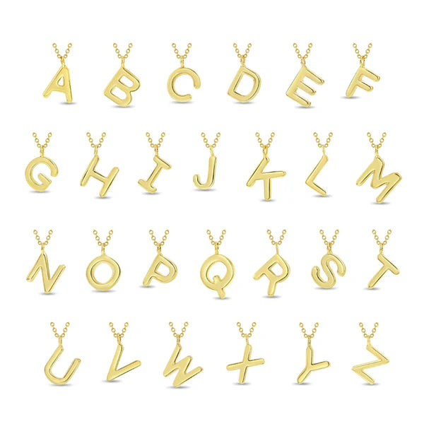 14k Gold Initial Letter Children's Necklace