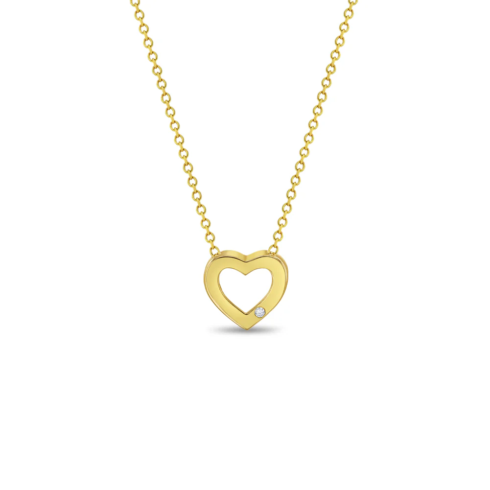 Chain Through Heart Girls Necklace