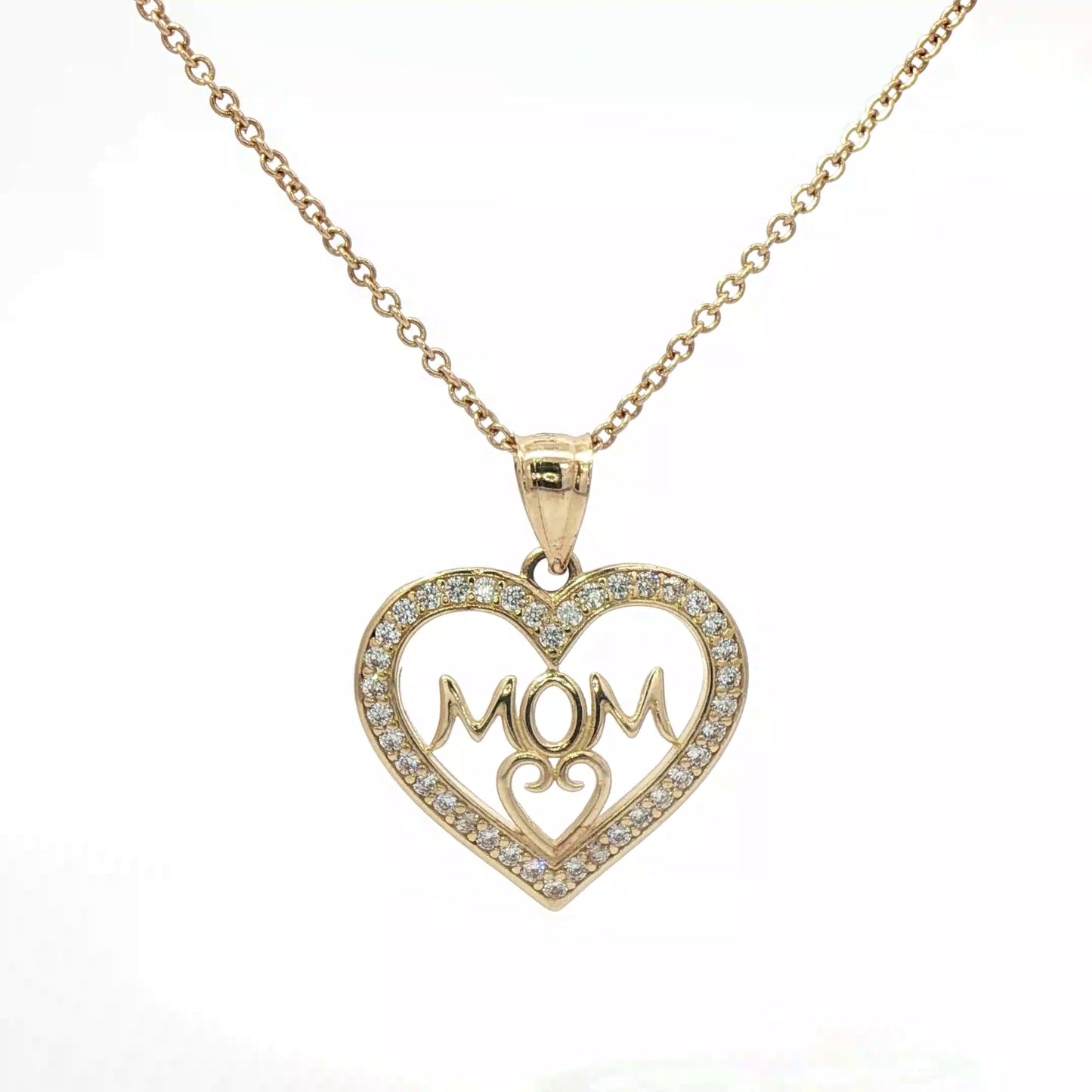 MOM pedant in a heart