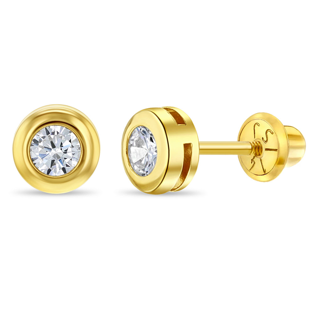 Classic Prong Solitaire Girls Earrings