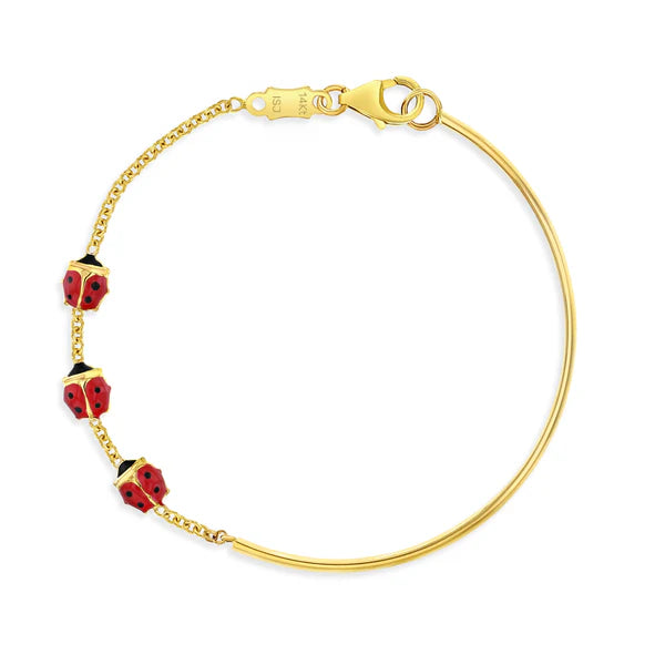 Enamel Ladybug Toddler Girls Bangle