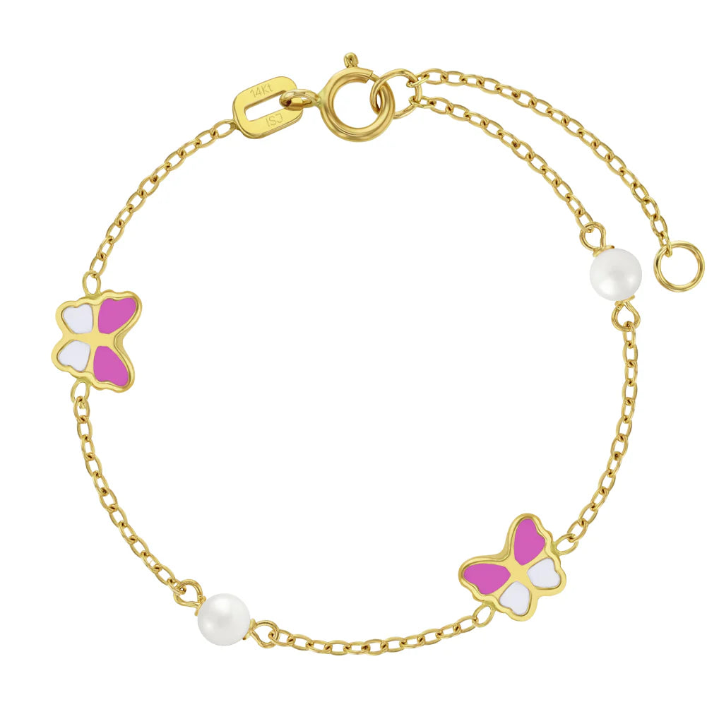 Pink Butterfly Baby Bracelet