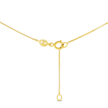 14k Gold Hidden Halo Bezel Girls Necklace