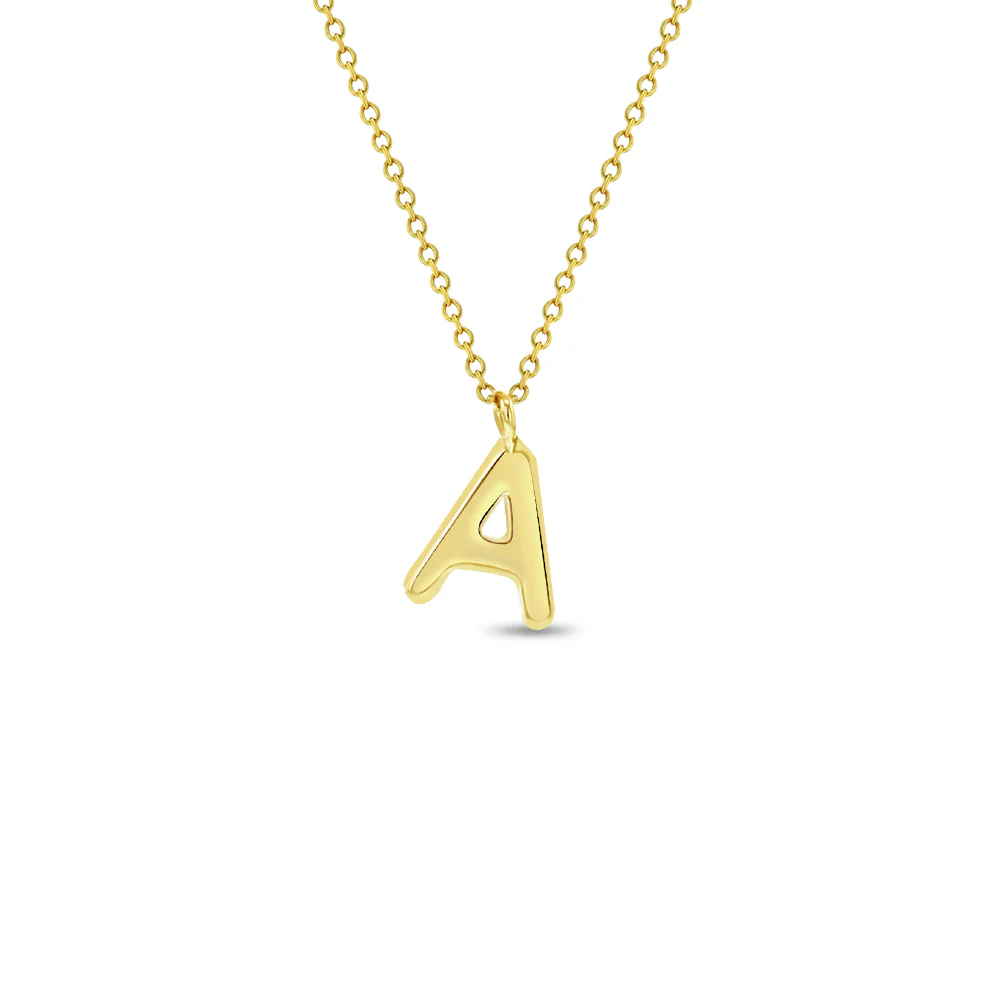 14k Gold Initial Letter Children's Necklace