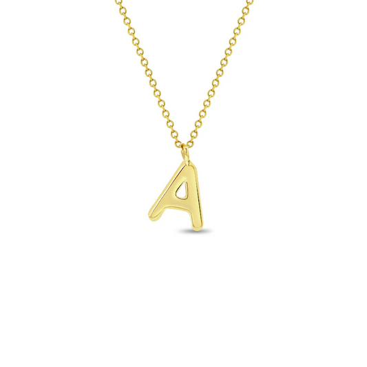 14k Gold Initial Letter Children's Necklace