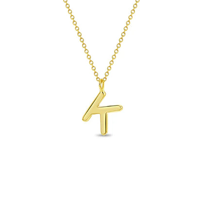 14k Gold Initial Letter Children's Necklace