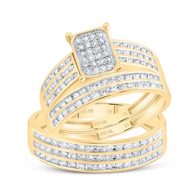 Square Trio Set Rings