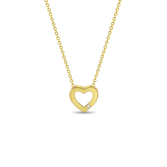 Chain Through Heart Girls Necklace