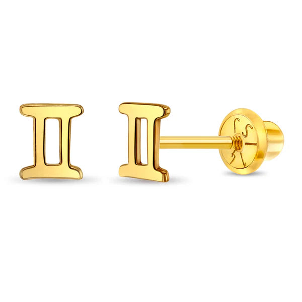 Zodiac Sign Baby 14KT earring