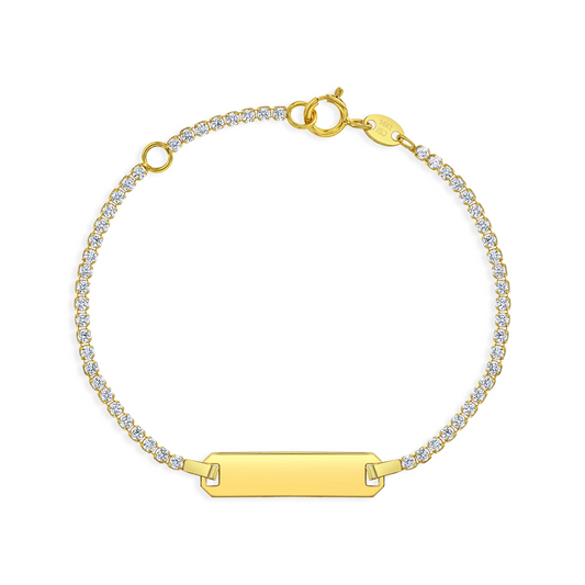 Gold Sparkling ID Bracelet
