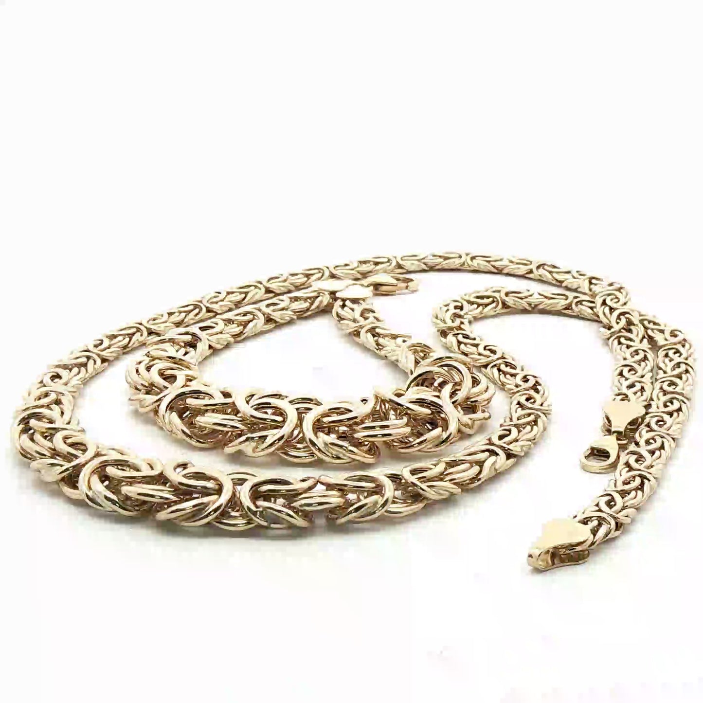 Byzantine Necklace and Bracelet 10K Gold