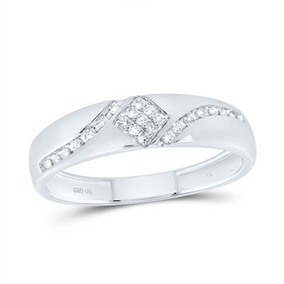 Exquisite white gold trio ring set