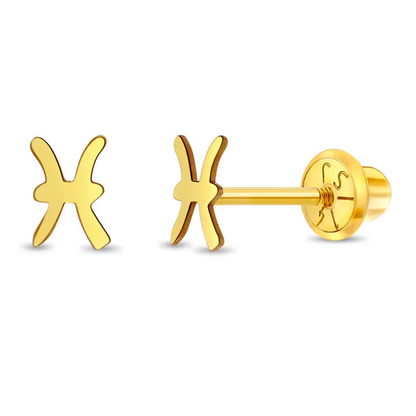 Zodiac Sign Baby 14KT earring