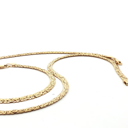 10K Gold Byzantine Necklace and Bracelet Set