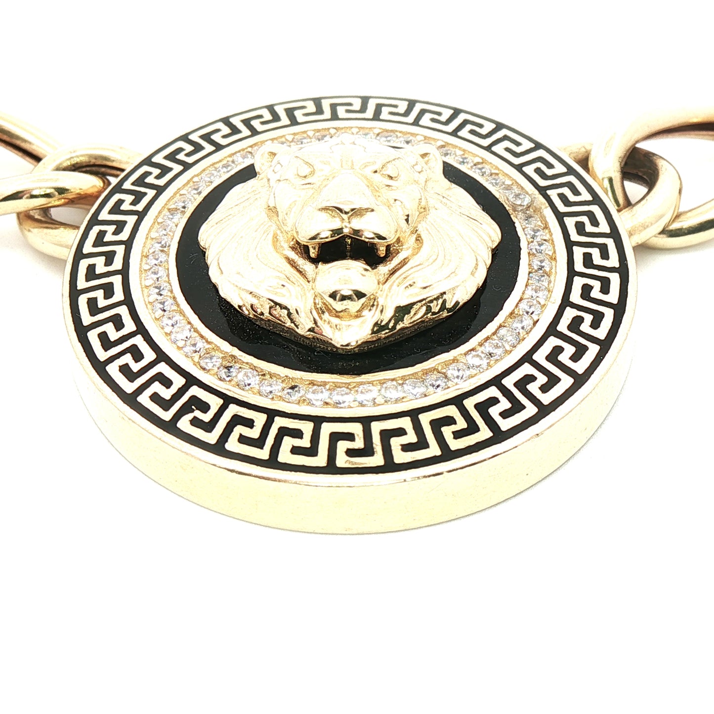 14K Gold Lion Luxurious Chain Necklace