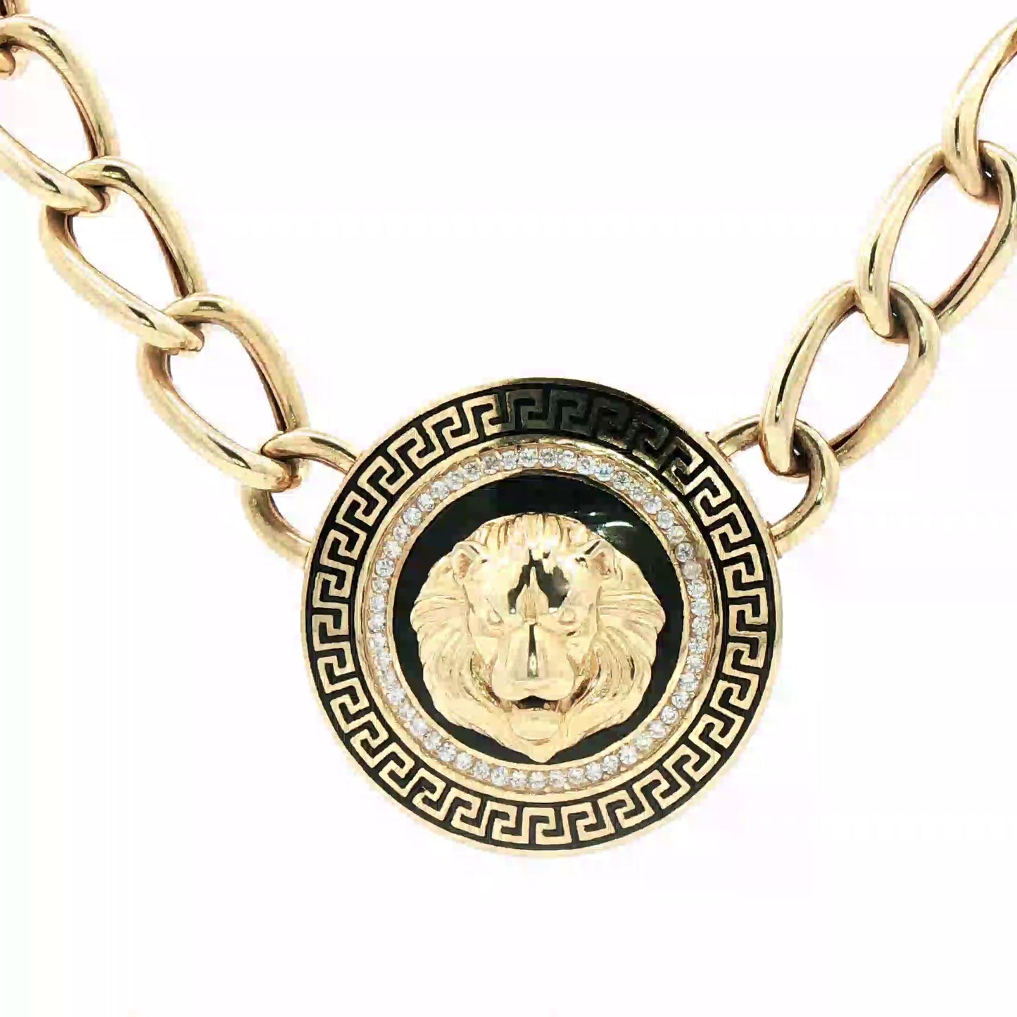 14K Gold Lion Luxurious Chain Necklace
