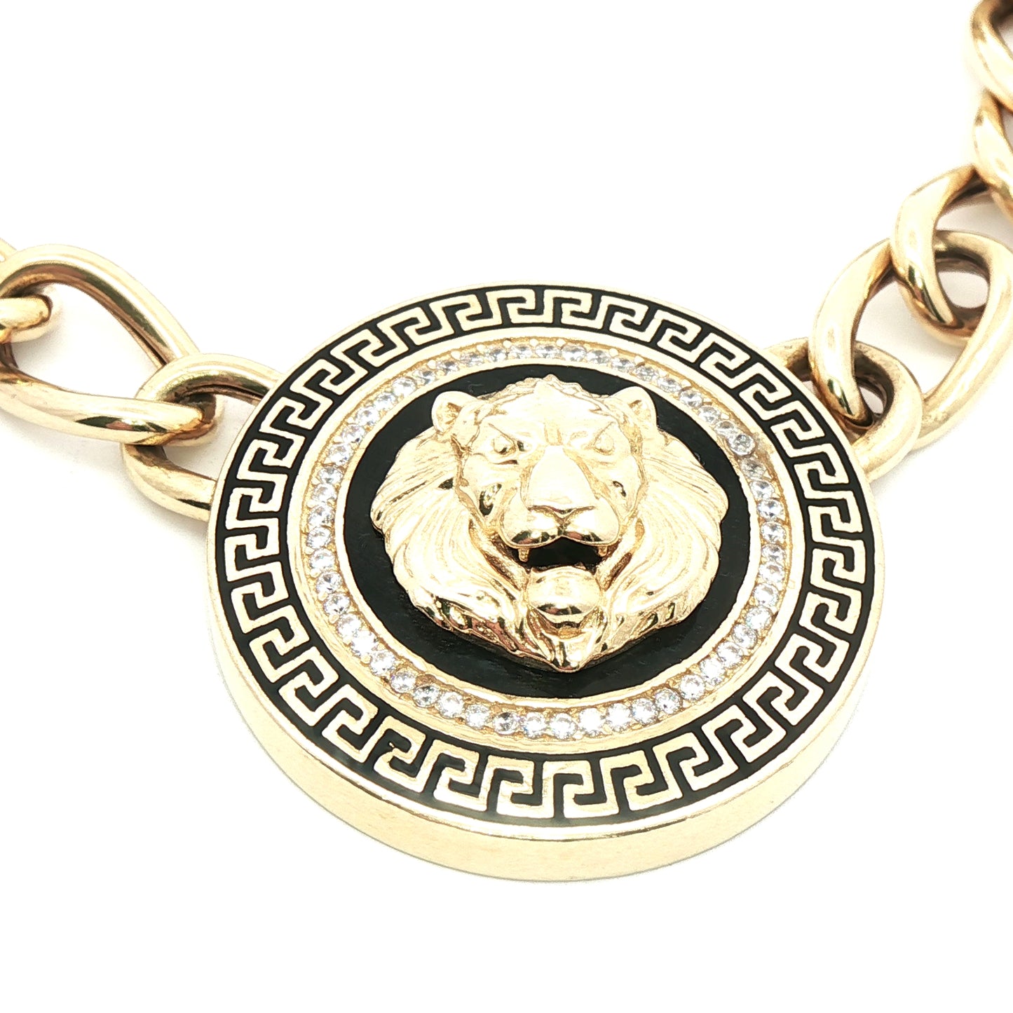 14K Gold Lion Luxurious Chain Necklace
