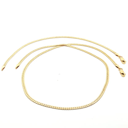 10K Gold Classic Yellow Gold Snake Necklace and Bracelet Set