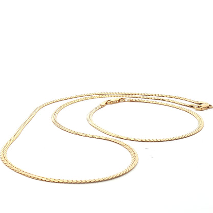 10K Gold Classic Yellow Gold Snake Necklace and Bracelet Set