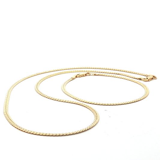 10K Gold Classic Yellow Gold Snake Necklace and Bracelet Set
