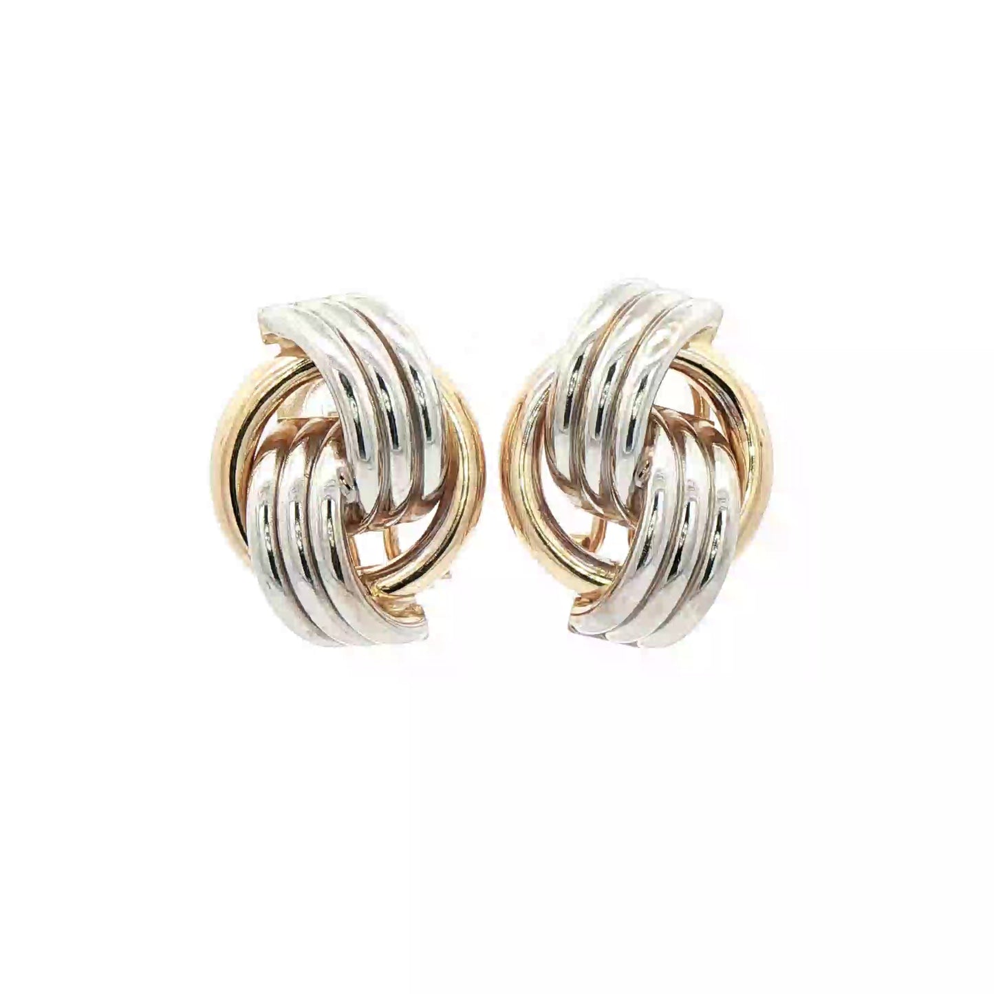 White and Yellow Gold earring