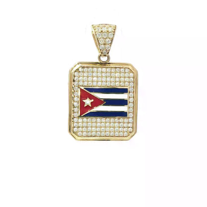 PENDANT WITH CUBAN FLAG