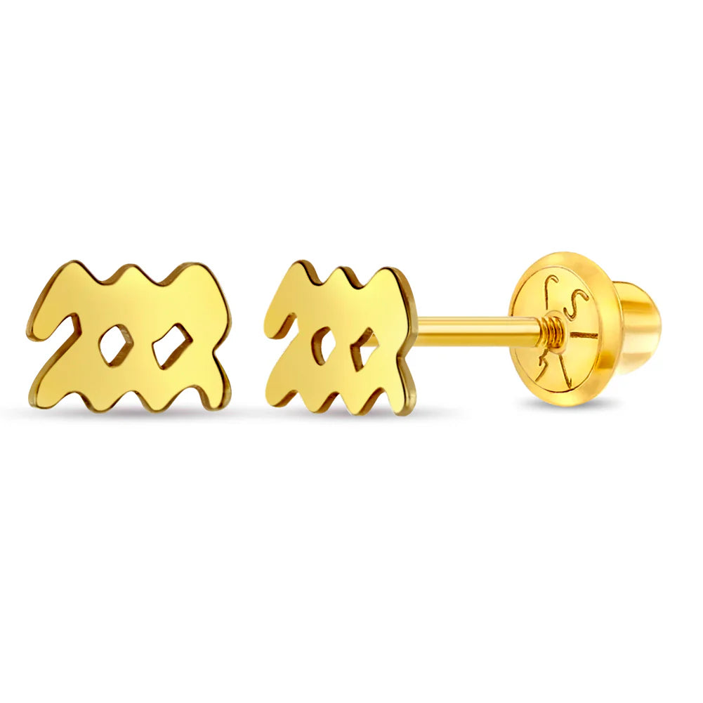 Zodiac Sign Baby 14KT earring