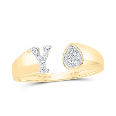 Gorgeous initial "Y" pear ladies ring.