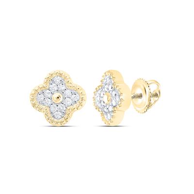Elegant four-leaf clover earring