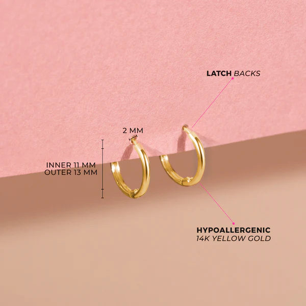 Tiny Hoop Toddler Earrings