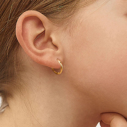 Tiny Hoop Toddler Earrings