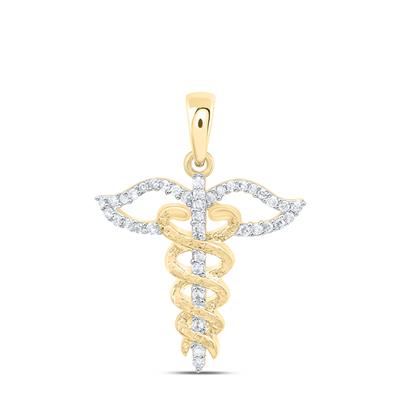 Caduceus Medical Symbol Small Pendant.