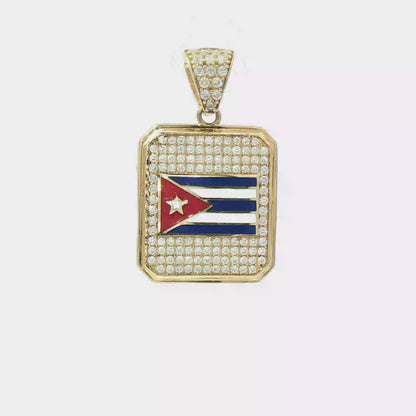 PENDANT WITH CUBAN FLAG