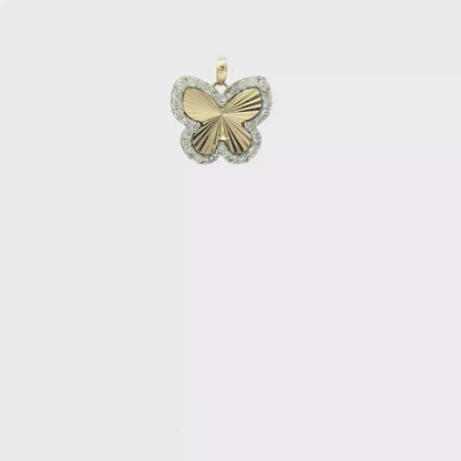 FASHION BUTTERFLY REAL DIAMONDS PENDANT