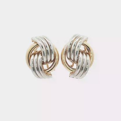 White and Yellow Gold earring