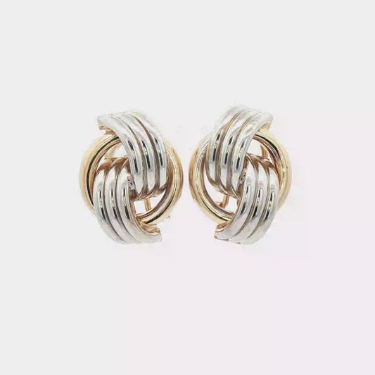 White and Yellow Gold earring