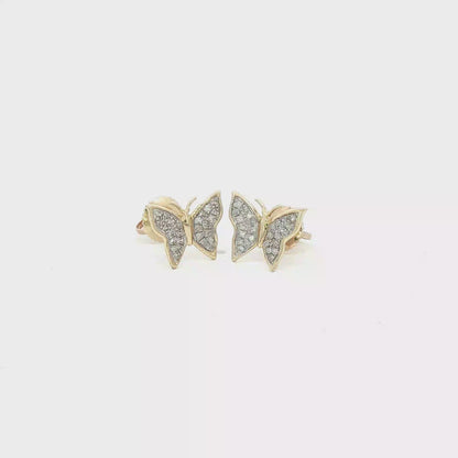 BUTTERFLY REAL DIAMONDS EARRINGS