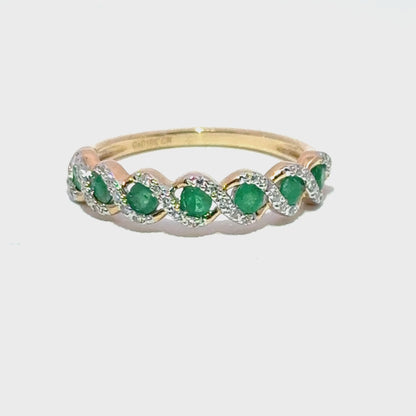 Exquisite yellow gold multistone ring