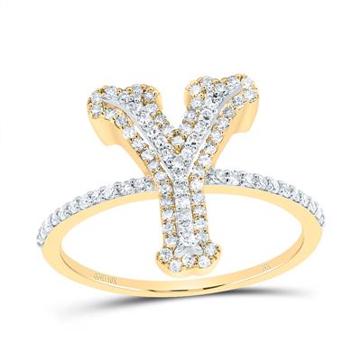 Fashoin initial "Y" ladies ring.
