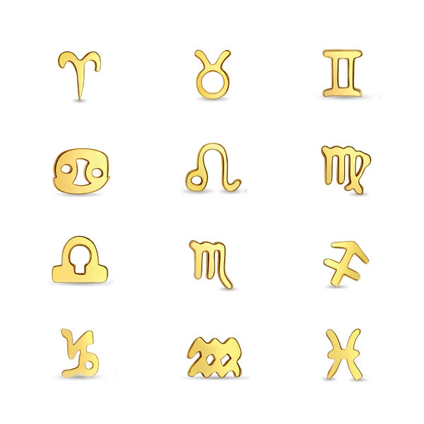 Zodiac Sign Baby 14KT earring